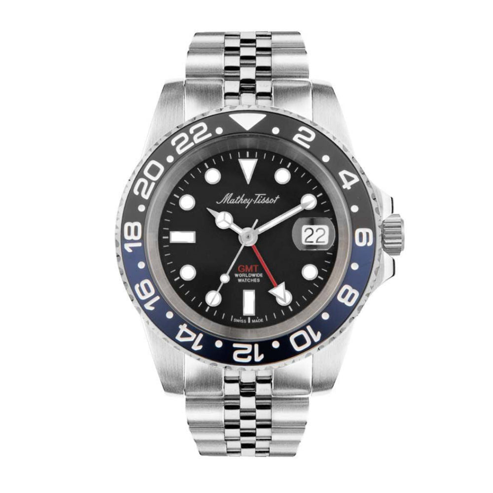 Mathey-Tissot GMT Collection Silver Men's Watch
