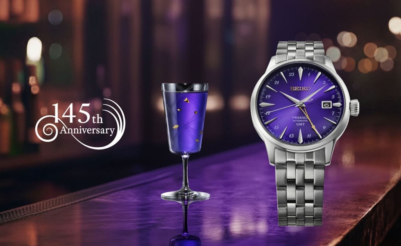 Seiko Presage Cocktail Time 145th Anniversary Limited Edition Silver Stainless Steel Strap Men's Watch HCB006J1