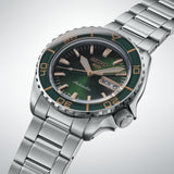 Seiko 5 Sports SKX Green Dial Stainless Steel Strap Men's Watch HDB005K1