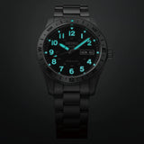 Seiko 5 Sports Black Dial Stainless Steel Strap Men's Watch HDB006K1