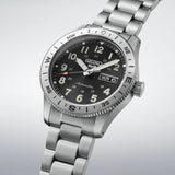 Seiko 5 Sports Black Dial Stainless Steel Strap Men's Watch HDB006K1