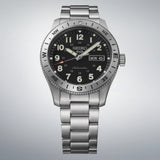 Seiko 5 Sports Black Dial Stainless Steel Strap Men's Watch HDB006K1