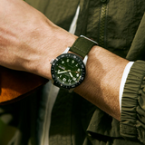 Seiko 5 Sports Green Nylon Strap Men's Watch HDB008K1