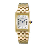 Seiko Analog White Dial Gold Stainless Steel Strap Women's Watch HGG001P1