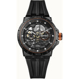Ingersoll The Rigger Black PU/Alcantara Strap Men's Watch - Skeleton Dial | I17902
