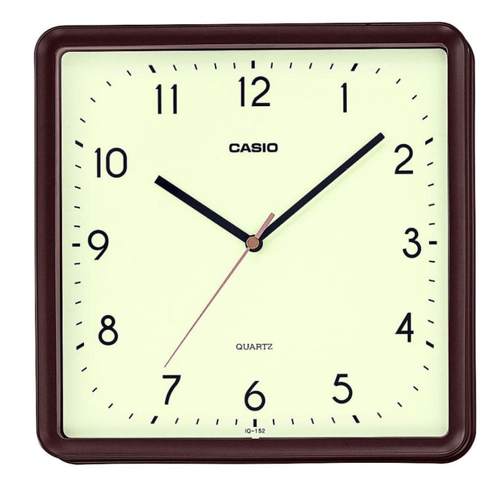 Casio Clock Beige Dial Square Wall Clock IQ1525DFP H2 Hub