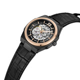 Kenneth Cole New York Automatic Black Leather Strap Men Watch KCWGE0014004
