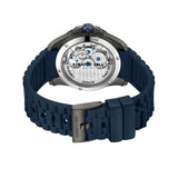 Kenneth Cole New York Silver Skeleton Dial Blue Silicone Strap Men Watch KCWGR0012803
