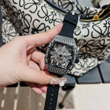 Aries Gold Crystal Dial Black Silicone Strap Women Watch L 5044 SW-BK