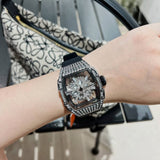 Aries Gold Crystal Dial Black Silicone Strap Women Watch L 5044 SW-BK