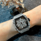 Aries Gold Crystal Dial Black Silicone Strap Women Watch L 5044 SW-BK