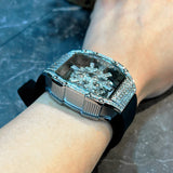 Aries Gold Crystal Dial Black Silicone Strap Women Watch L 5044 SW-BK