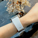 Aries Gold Crystal Dial White Silicone Strap Women Watch L 5044 SW-W