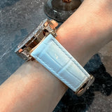 Aries Gold White Genuine Leather Strap Women Watch L 5045 RGW-W