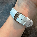 Aries Gold White Genuine Leather Strap Women Watch L 5045 RGW-W