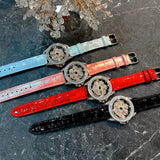 Aries Gold White Genuine Leather Strap Women Watch L 5045 RGW-W