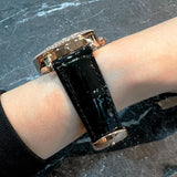Aries Gold Black Genuine Leather Strap Women Watch L 5046 RGW-BK