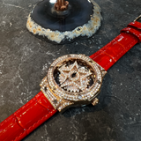 AG Collective Red Leather Strap Women Watch L 5047 RGR-RG