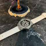 AG Collective White Leather Strap Women Watch L 5047 SW-S
