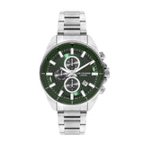 Lee Cooper Green Dial Silver Stainless Steel Strap Men's Watch LC07830.370