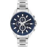 Lee Cooper Blue Dial Silver Stainless Steel Strap Men's Watch LC07830.390