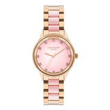Lee Cooper Pink Dial Rose Gold Stainless Steel Strap Women's Watch LC07874.480