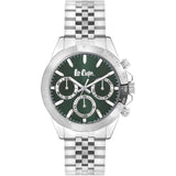 Lee Cooper Green Dial Silver Stainless Steel Strap Men's Watch LC07963.370