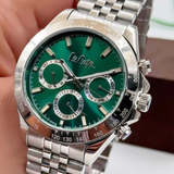Lee Cooper Green Dial Silver Stainless Steel Strap Men's Watch LC07963.370