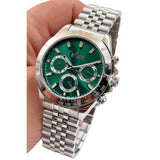 Lee Cooper Green Dial Silver Stainless Steel Strap Men's Watch LC07963.370
