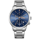 Lee Cooper Blue Dial Silver Metallic Strap Men's Watch LC08042.390