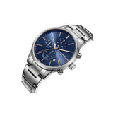 Lee Cooper Blue Dial Silver Metallic Strap Men's Watch LC08042.390
