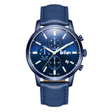 Lee Cooper Blue Dial Leather Strap Men's Watch LC08085.999
