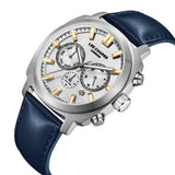 Lee Cooper Blue Leather Strap Men Watch LC08172.339
