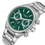 Lee Cooper Chronograph Green Dial Stainless Steel Strap Men's Watch LC08174.370