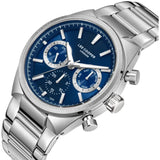 Lee Cooper Chronograph Blue Dial Stainless Steel Strap Men's Watch LC08174.390