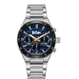 Lee Cooper Chronograph Blue Dial Stainless Steel Strap Men's Watch LC08175.390