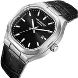 Lee Cooper Black Dial Leather Strap Men's Watch LC08179.351