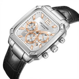 Lee Cooper Chronograph Silver Dial Leather Strap Men's Watch LC08184.331