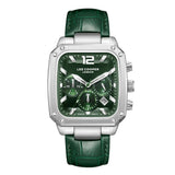 Lee Cooper Chronograph Green Dial Leather Strap Men's Watch LC08184.375