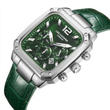 Lee Cooper Chronograph Green Dial Leather Strap Men's Watch LC08184.375