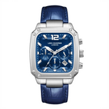 Lee Cooper Chronograph Blue Dial Leather Strap Men's Watch LC08184.399