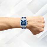 Lee Cooper Chronograph Blue Dial Leather Strap Men's Watch LC08184.399