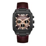 Lee Cooper Burgundy Leather Strap Men Watch LC08184.652
