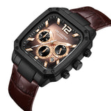 Lee Cooper Burgundy Leather Strap Men Watch LC08184.652