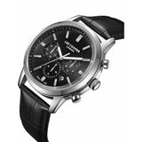 Lee Cooper Chronograph Black Dial Leather Strap Men's Watch LC08186.351