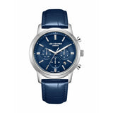 Lee Cooper Chronograph Blue Dial Leather Strap Men's Watch LC08186.399