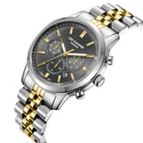 Lee Cooper Chronograph Two-Tone Stainless Steel Strap Men's Watch LC08187.260