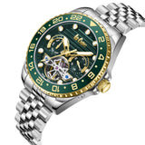 Lee Cooper Green Dial Stainless Steel Strap Men's Watch LC08192.270