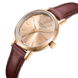 Lee Cooper Maroon Leather Strap Women's Watch LC08242.472