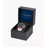 Fossil GMT Black Dial Silver Stainless Steel Strap Men Watch LE1156P